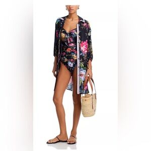 Johnny Was Floral Shirt Dress Cover-Up. XS. NWT